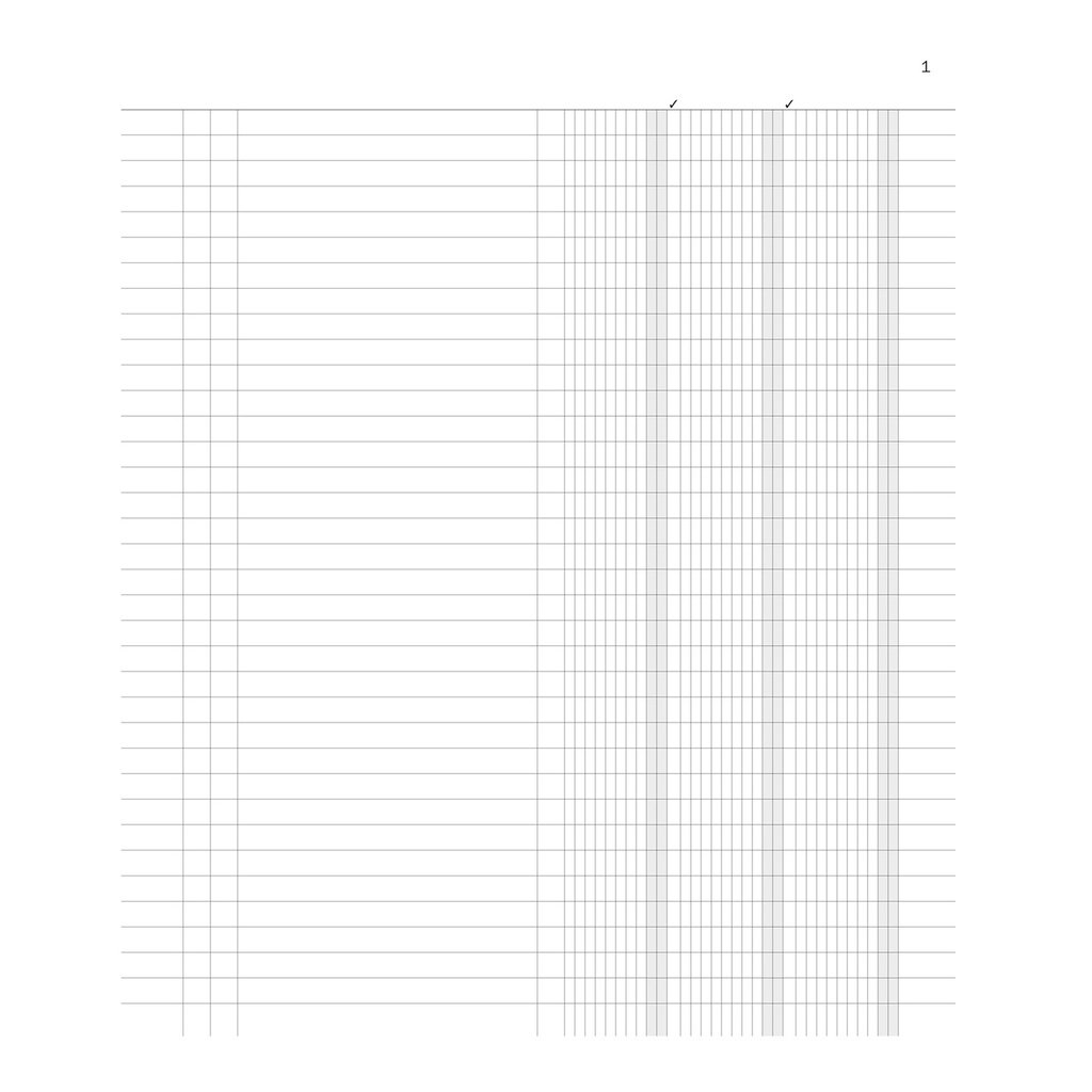 Registro inventari a 3 colonne 96pag.num.31x24,5cm DU135100000 DU