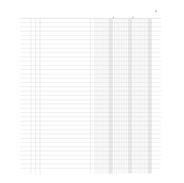 Registro inventari a 3 colonne 96pag.num.31x24,5cm DU135100000 DU