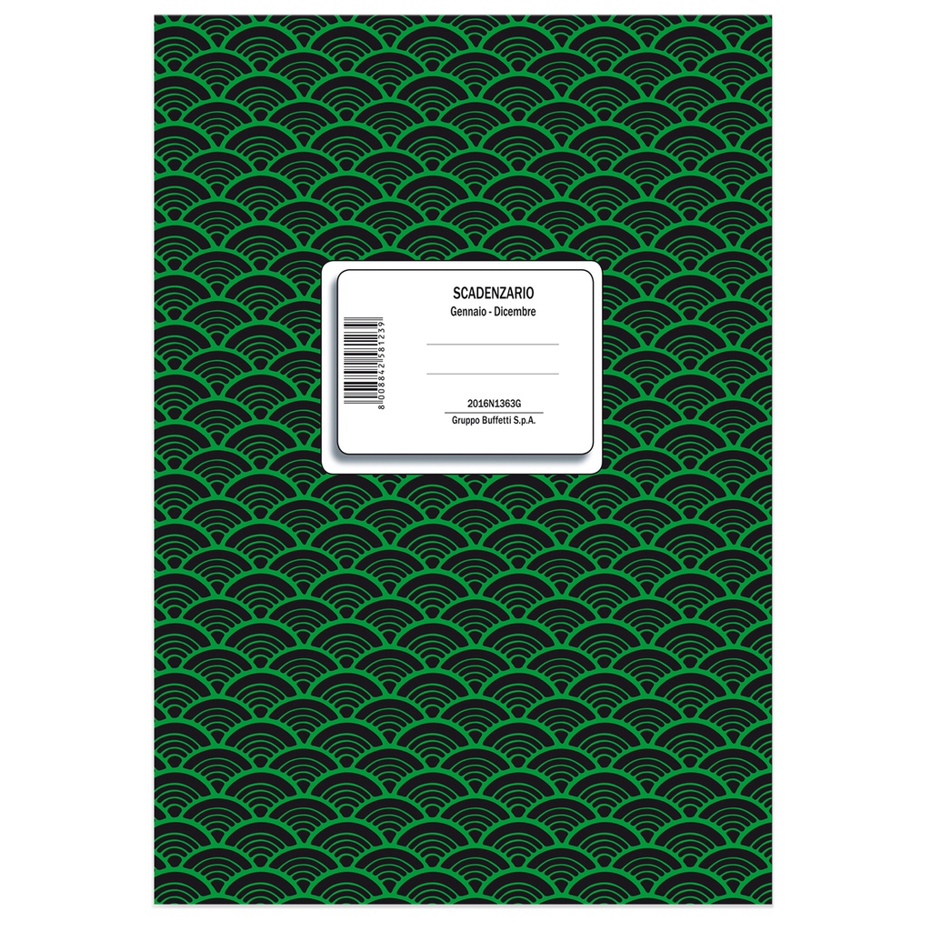 Registro scadenzario spiral. gen/dic 10pag/mese 24x17cm 2016N1363G Data Ufficio