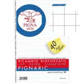 RICAMBI FORATI RINFORZATI A4 10MM 40FG 80GR PIGNARIC