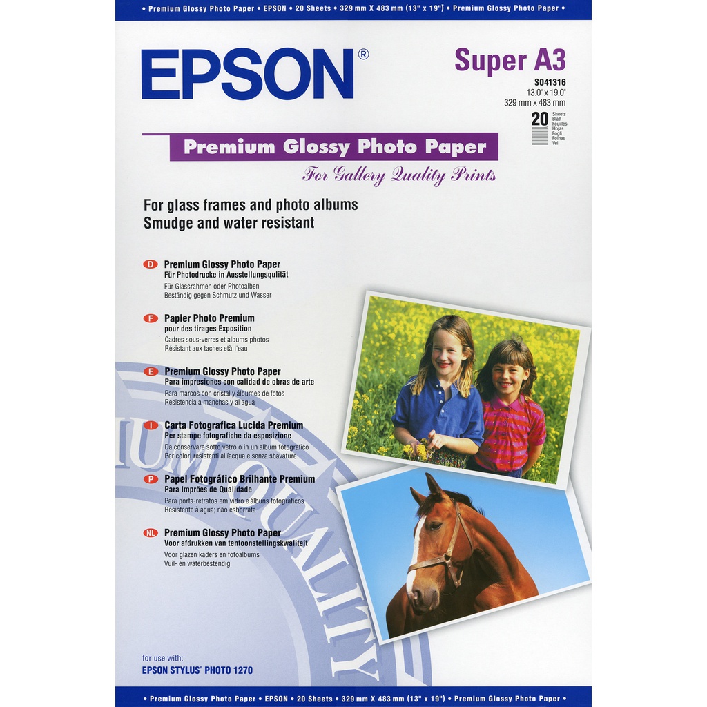 RISMA 20 FG CARTA A3+ FOTOG. PREMIUM LUCIDA 255G (S041289