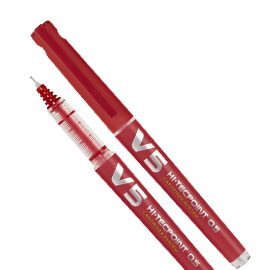 ROLLER HI-TECPOINT V5 RICARICABILE ROSSO BEGREEN PILOT