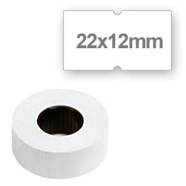 ROTOLO 1000 ETICHETTE 21X12 BIANCHE ART.169 RIMOV.X LEBEZ 200