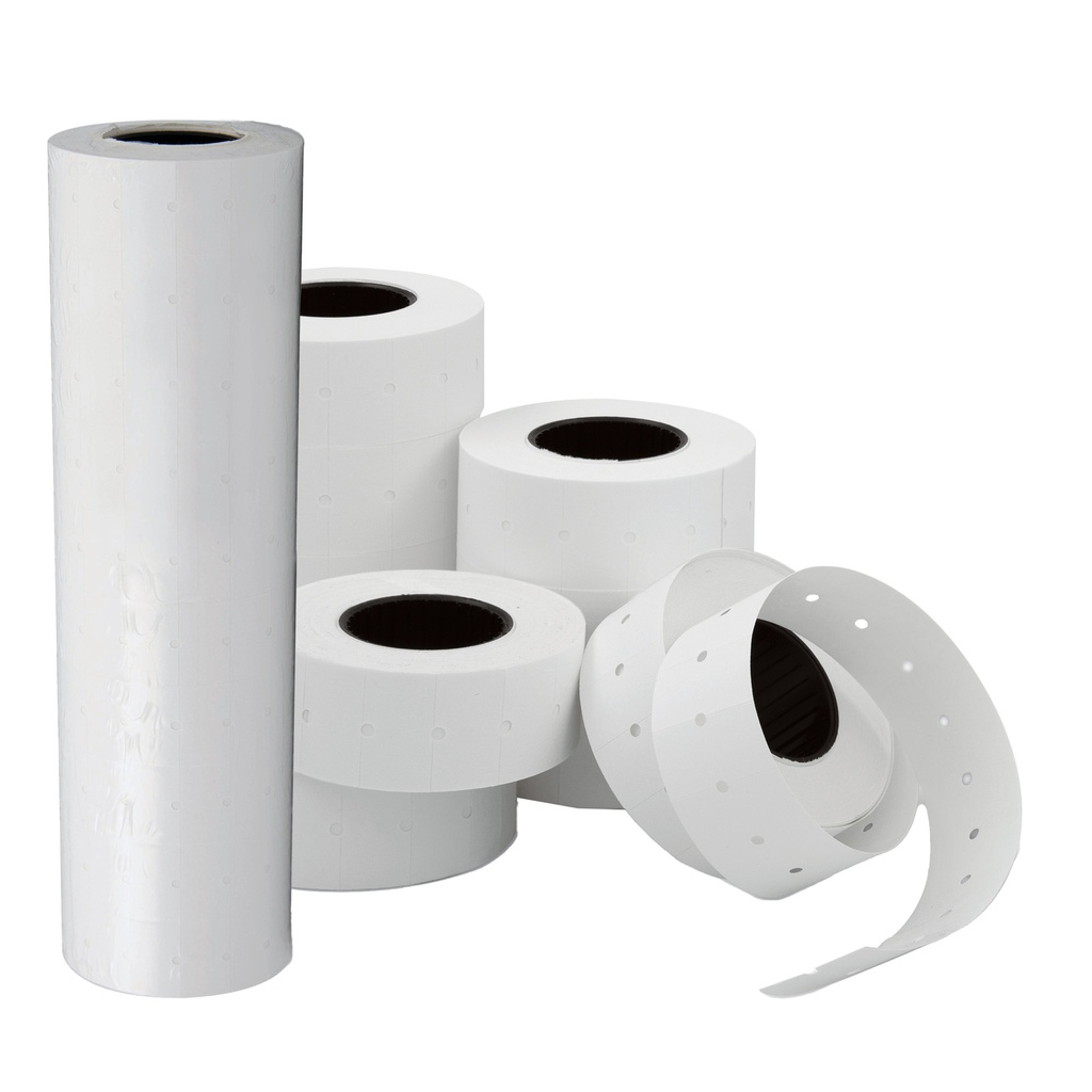 ROTOLO 1000 ETICHETTE 21X12 BIANCHE ART.169 RIMOV.X LEBEZ 200