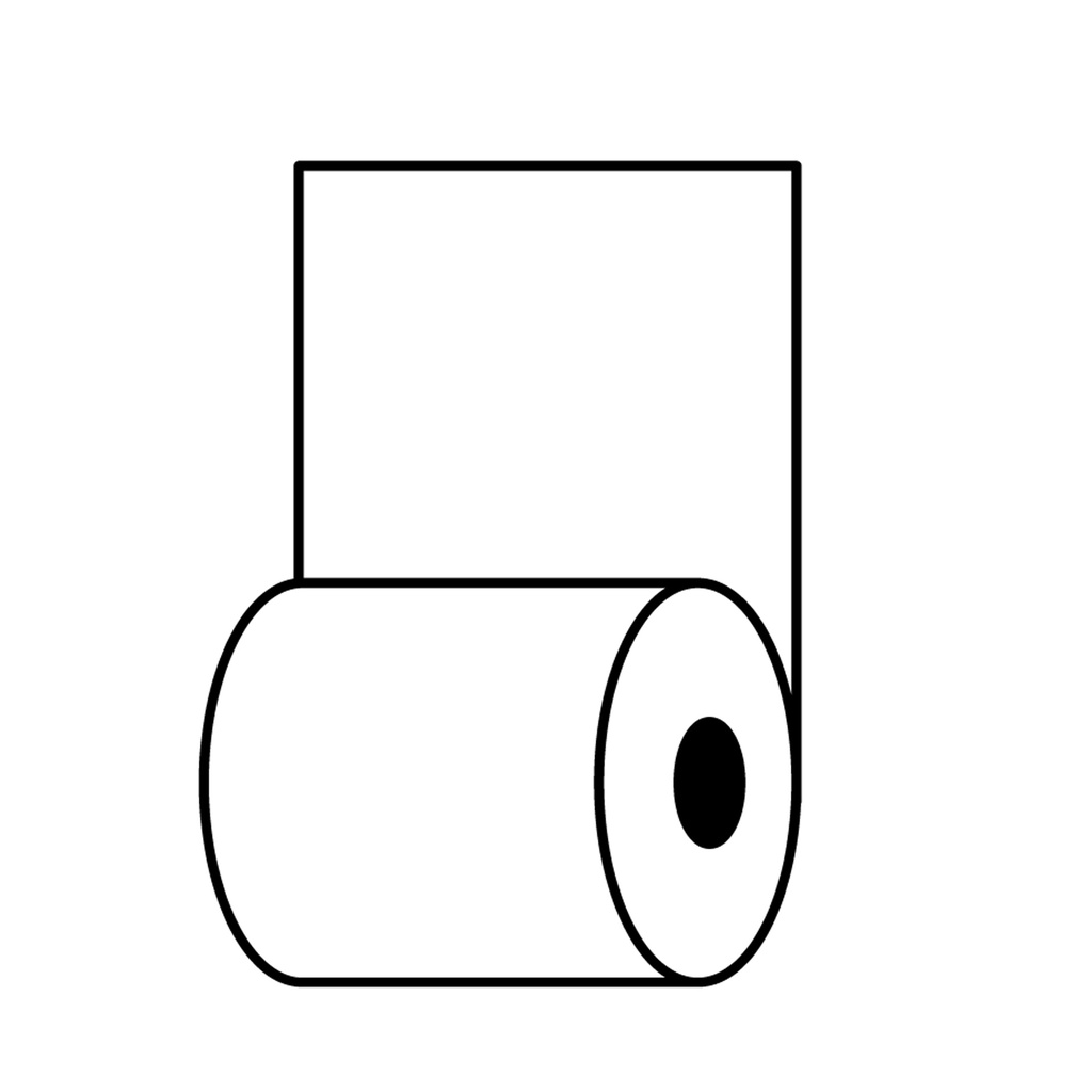 Rotolo carta termica BPA free 55gr neutra 59,5mmx120mt D95mm distr.self service