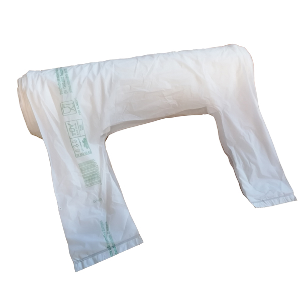 Rotolo da 100 Shopper bianchi MAXI 13mic 30x60CM 10+10cm Mater-Bi