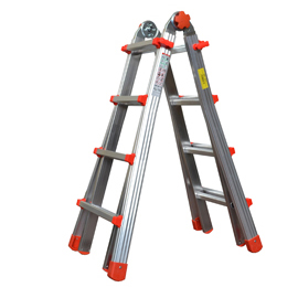 SCALA TELESCOPICA ALLUMINIO 8+8 GRADINI Squadra PiU'