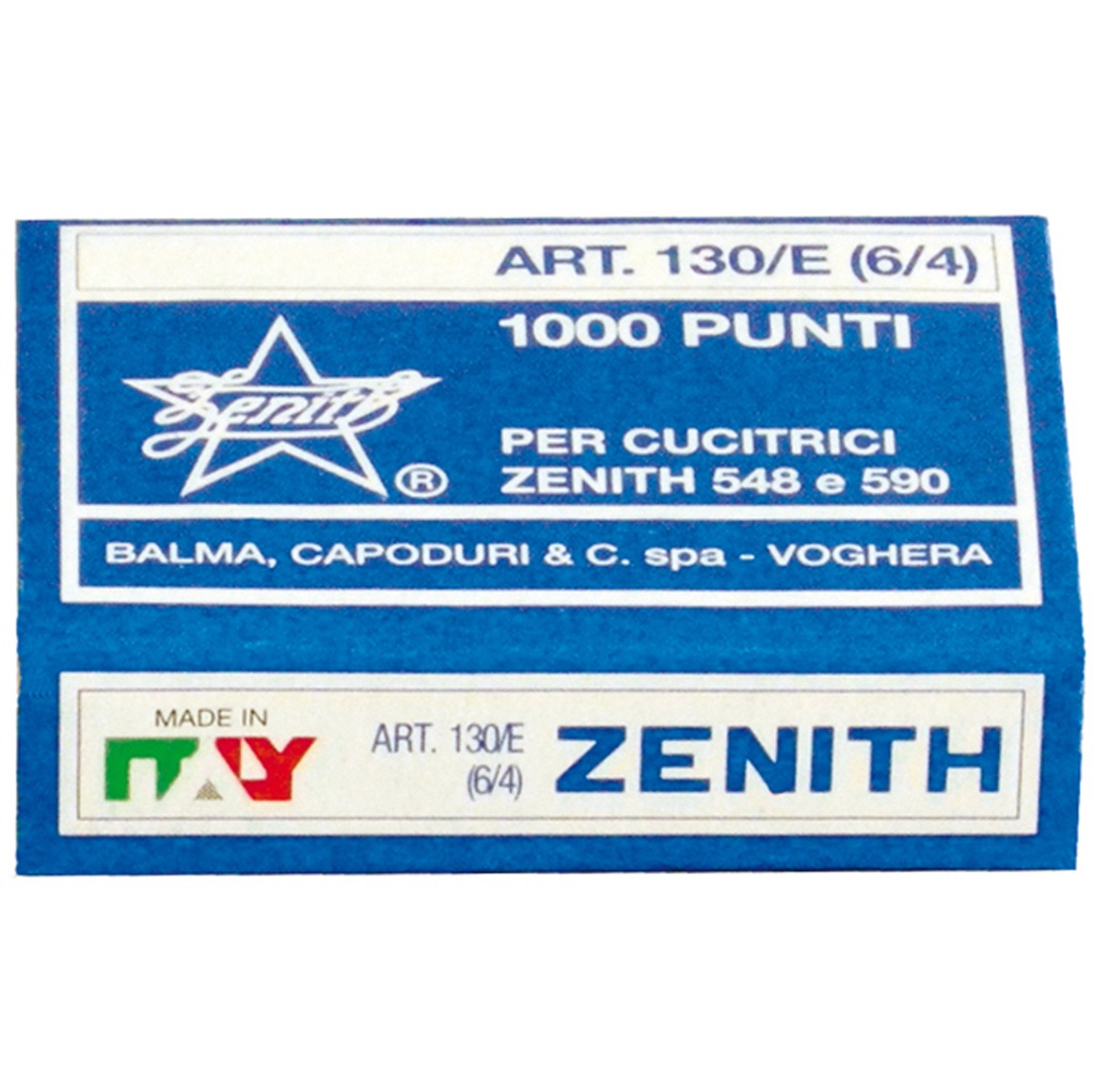 SCATOLA 1000 PUNTI ZENITH 130/E S100 (6/4 IN ACCIAIO NATURALE