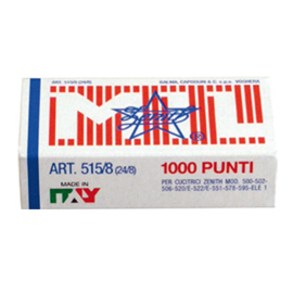 SCATOLA 1000 PUNTI ZENITH 515/8 (24/8 IN ACCIAIO NATURALE