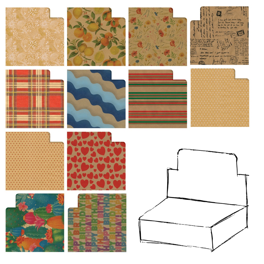 Scatola 100fg carta regalo Natura Kraft 70X100cm Rex Sadoch