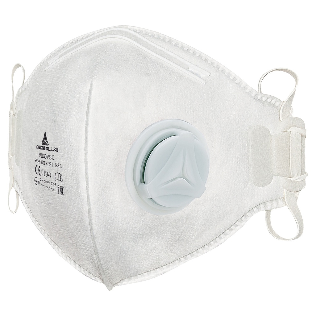 Scatola 10 MASCHERINE FILTRANTI FFP1 con valvola - pieghevole vert.