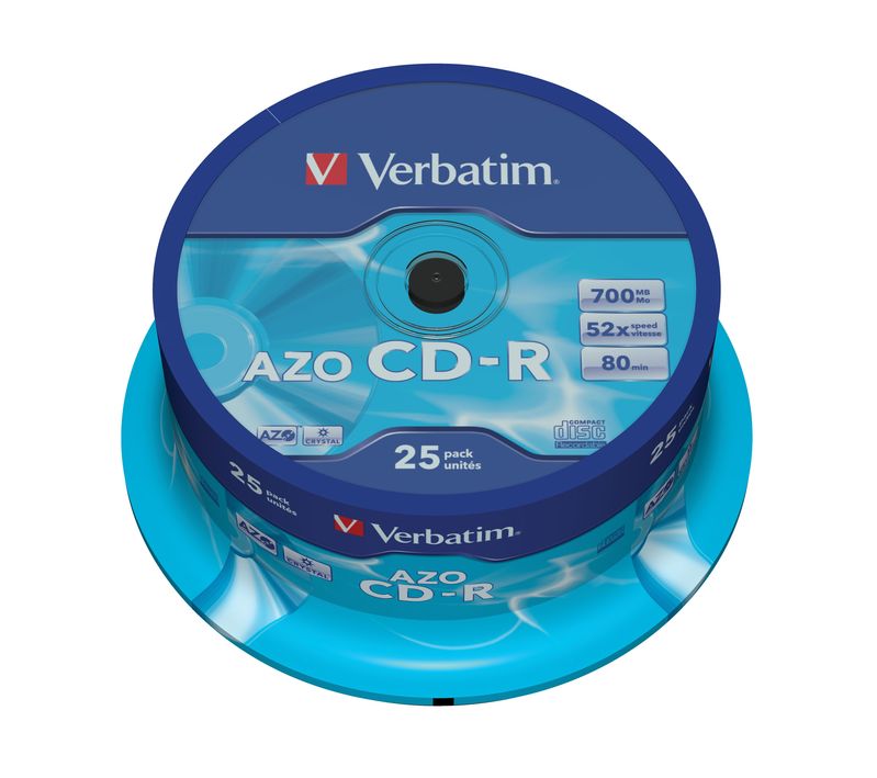 SCATOLA 25 CD-R DATALIFEPLUS SPINDLE 1X-52X 700MB SERIGRAFATO