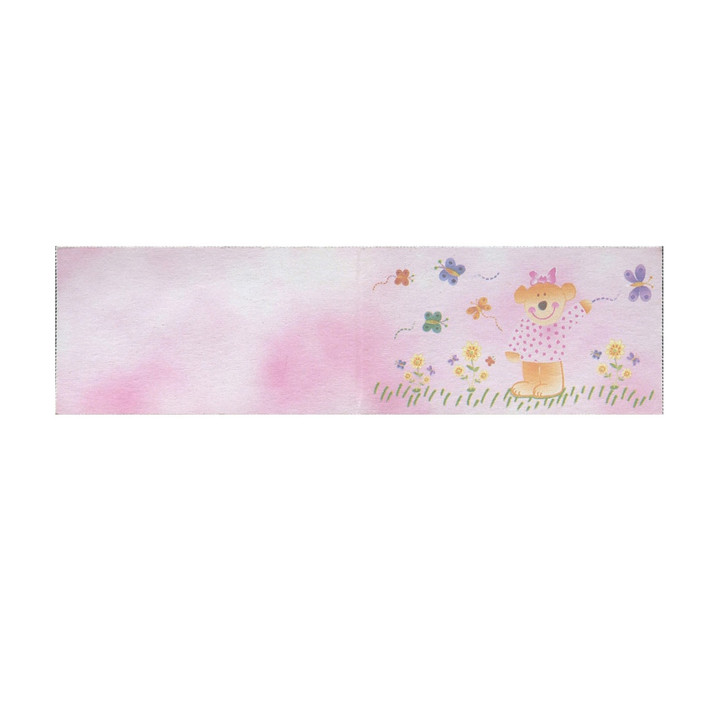 Scatola 25 fg A4 da 20 bigl. bomboniere personaliz. ''Battesimo Rosa'' Rex Sadoc