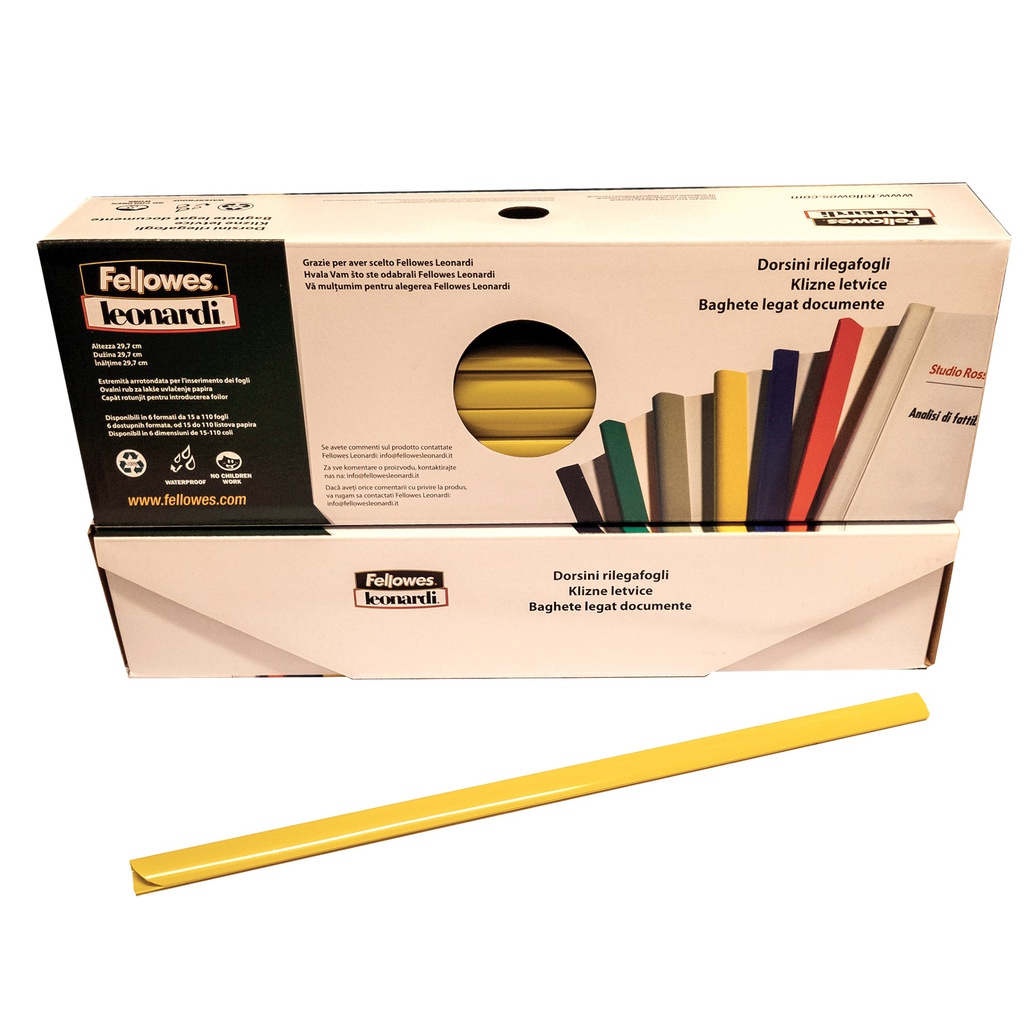 SCATOLA 50 DORSETTI 3MM GIALLO TONDO