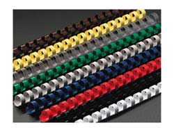 SCATOLA 50 DORSI SPIRALE 45MM NERO 21 ANELLI OVALE