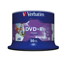 SCATOLA 50 DVD+R 4.7GB / 120' STAMPABILE WIDE PRINT NO ID NR. SPINDLE