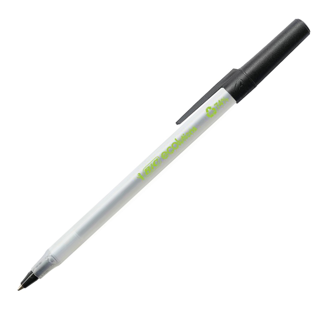 SCATOLA 60 PENNE A SFERA BIC® ECOlutions Round Stic NERO 1.0MM