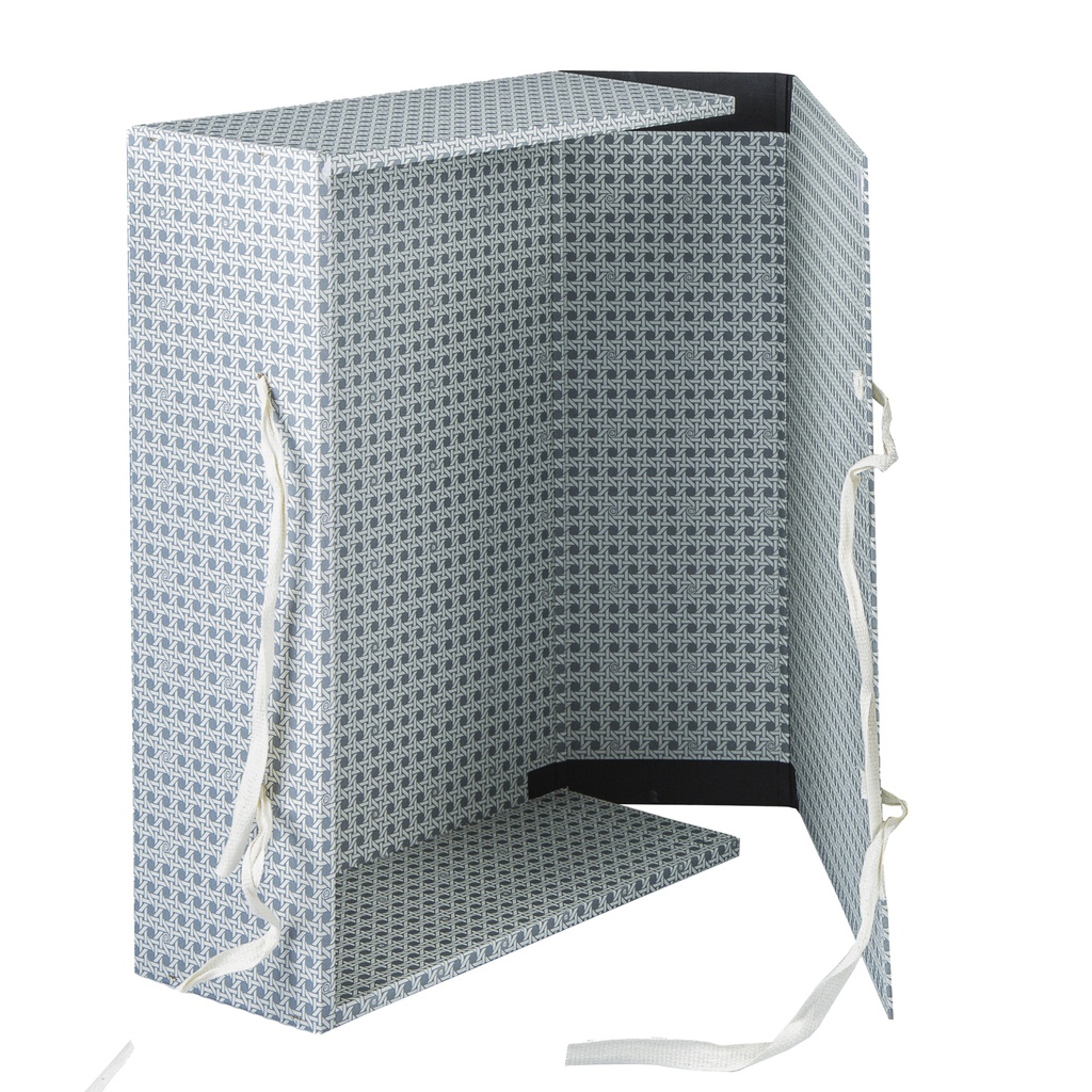 SCATOLA ARCHIVIO IN LEGNO ''UNIVERSALE'' C/FETTUCCIA 38X27CM DORSO 12