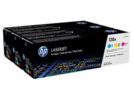 SCATOLA MULTIPACK 3 TONER COLORI CIANO/MAG/GIALLO HP LASERJET NR.128A