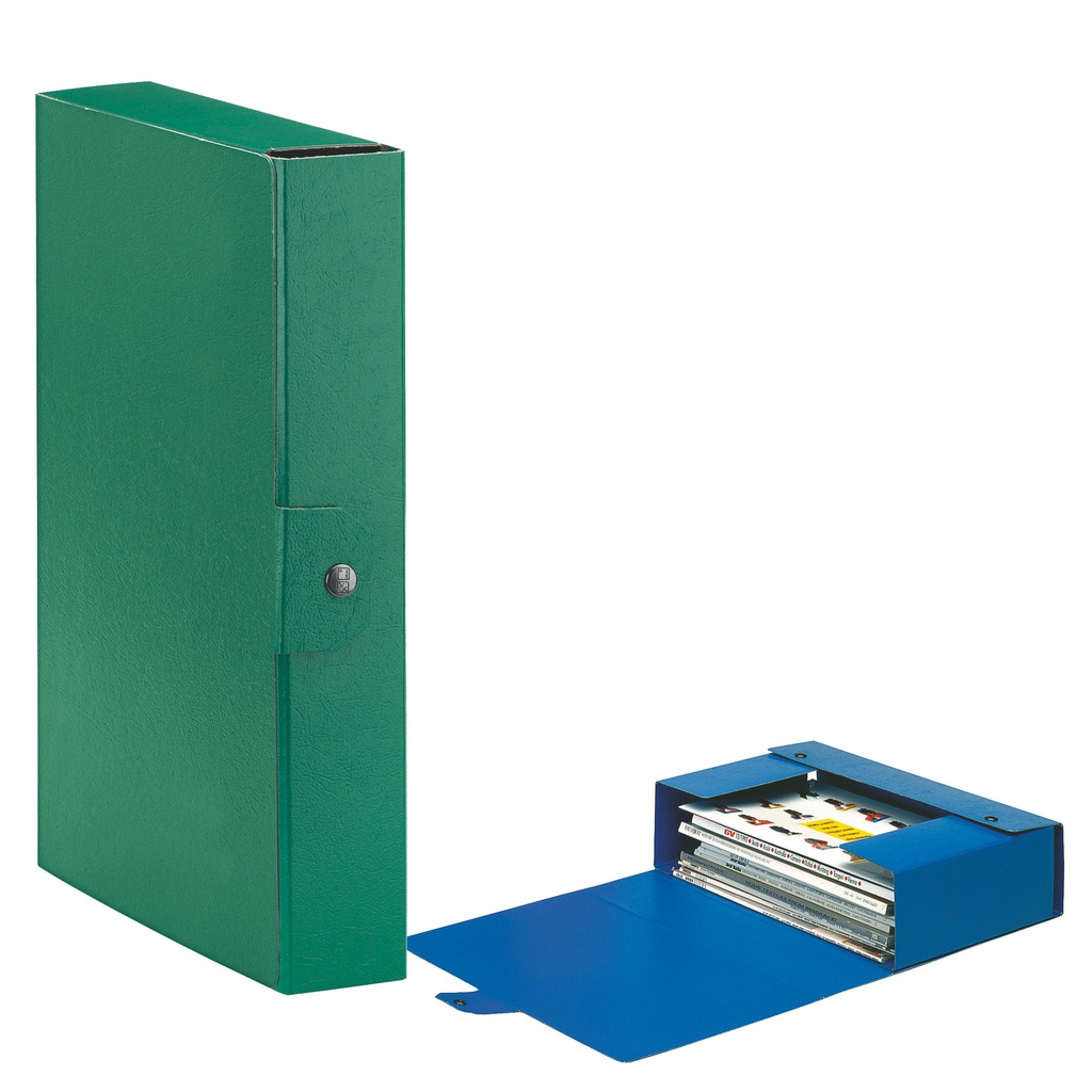 Scatola progetto C26 25x35cm dorso 6 verde ESSELTE