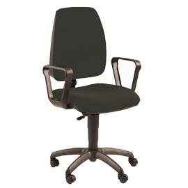 SEDIA OPERATIVA Jupiter NERO C/BRACC.