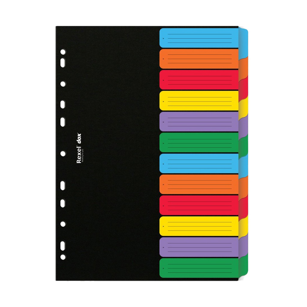 SEPARATORE A4 DOX a 12 TASTI NEUTRI COLORATI (delist