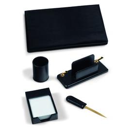 SERVIZIO SCRITTOIO ART.119 MARRONE IN SIMILPELLE (5 COMPONENTI City Time