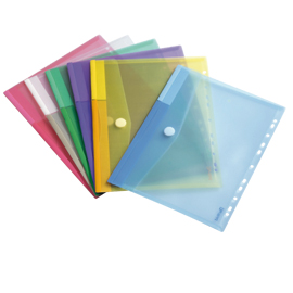 SET 12 BUSTE FORATE PPL CON VELCRO COLORI ASSORTITI Djois