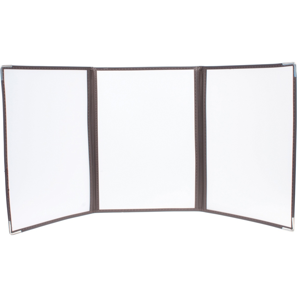 Set 3 Porta Menu' Crystal BR3 TRIPLO (per 6 FOGLI A4