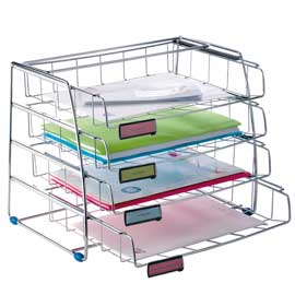 Set 4 vaschette scorrevoli COR4I 6,5cm in metallo ALBA