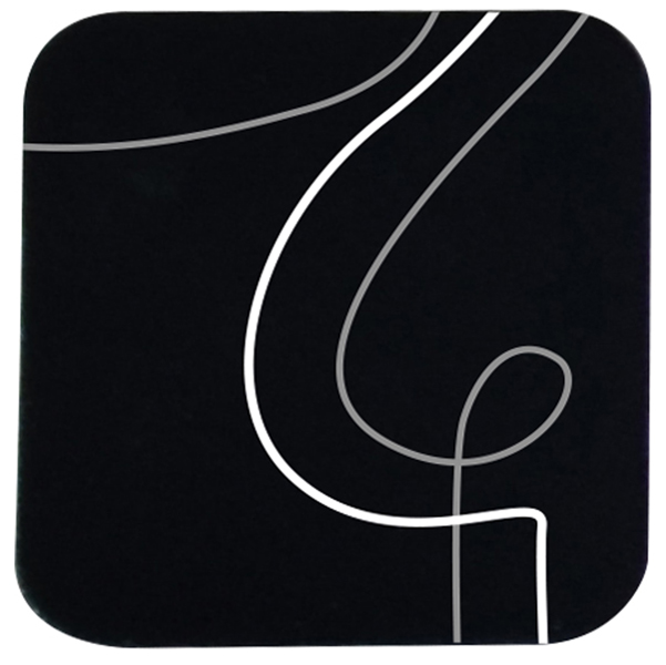 ***Sottobicchiere 10x10cm Linea Linee - nero