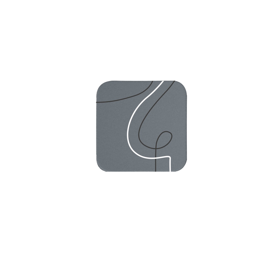 Sottobicchiere 10x10cm Linea Linee - grigio (delist