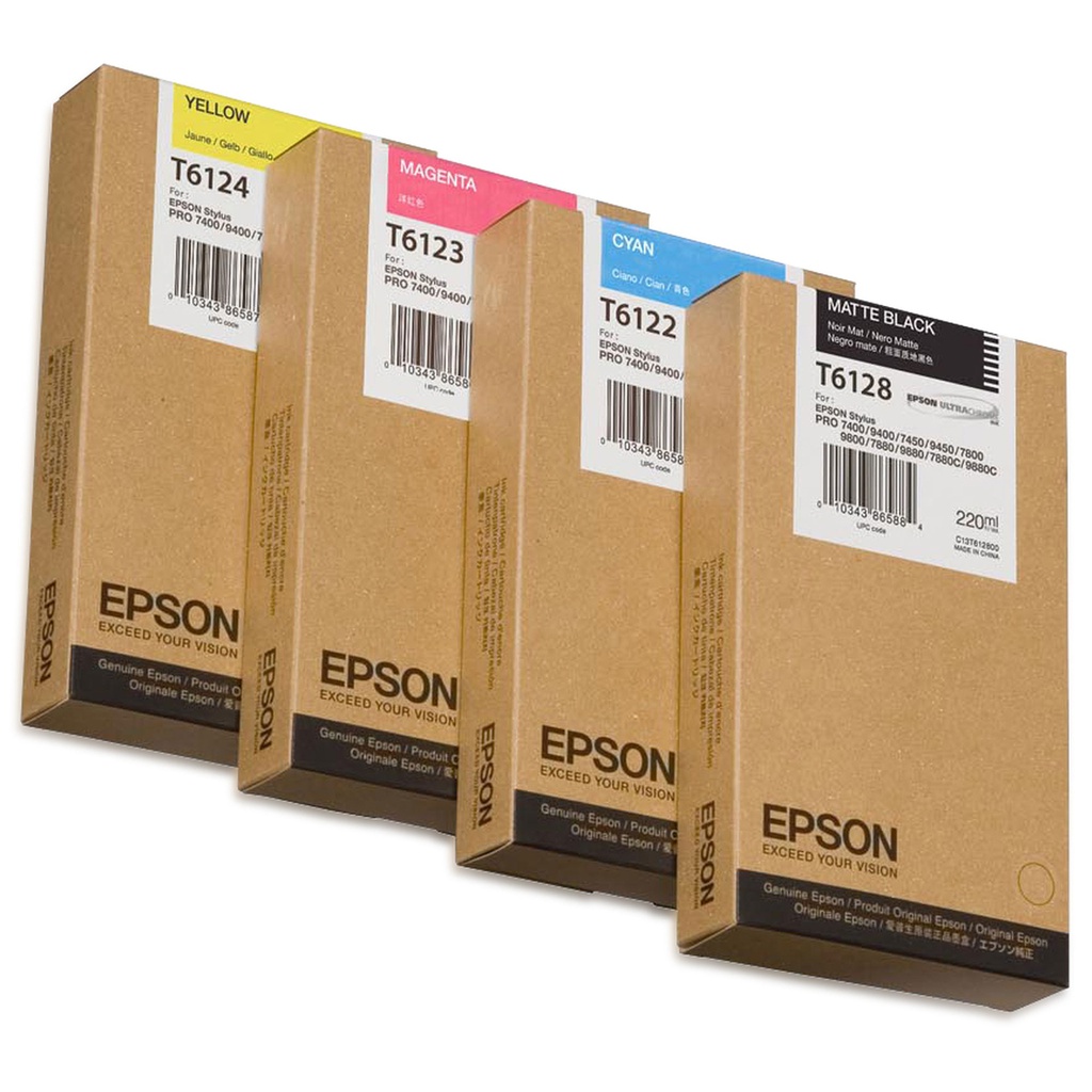 TANICA INCHIOSTRO A PIGMENTI CIANO EPSON ULTRACHROME (220ML.