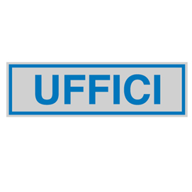 TARGHETTA ADESIVA 165x50mm UFFICI