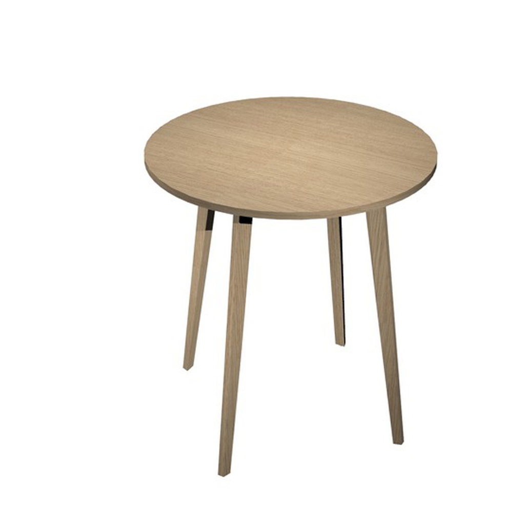Tavolo alto tondo D100xH105cm Rovere/Rovere Woody