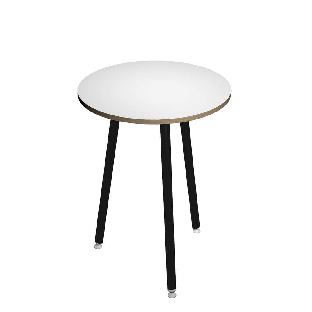 Tavolo alto tondo D80xH105cm Nero/Bianco Skinny Metal