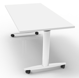 Tavolo multifunzione c/ruote 140x80xH73,7cm Bianco Taxi