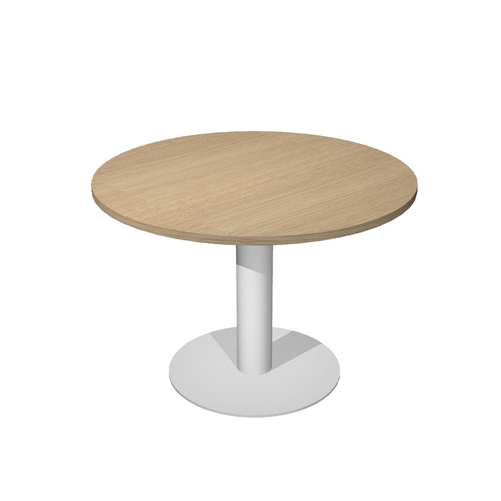 Tavolo riunione tondo D120cm gamba metallo Rovere - AgorA' Direction