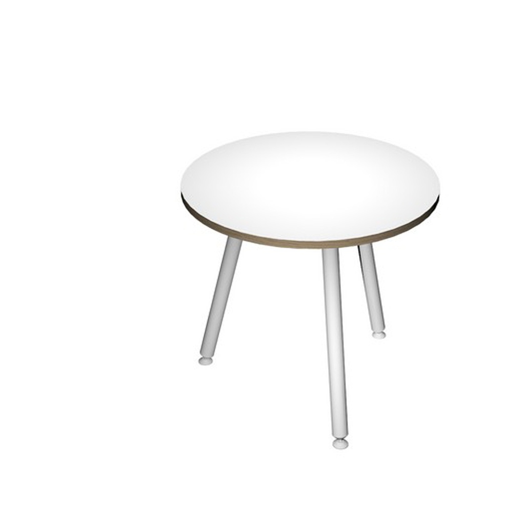 Tavolo riunione tondo D80cm Bianco Skinny Metal