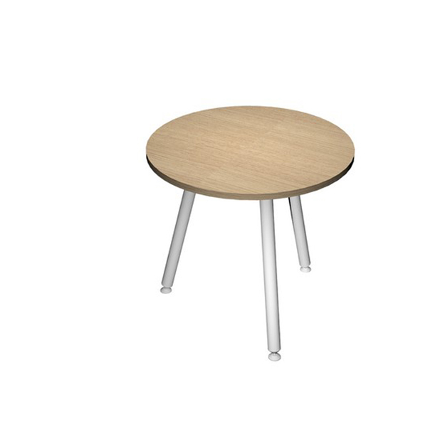 Tavolo riunione tondo D80cm Rovere Skinny Metal