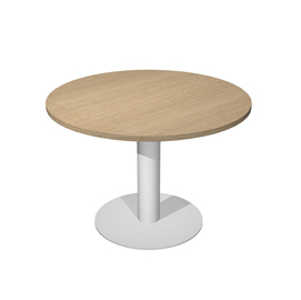 Tavolo riunione tondo D80cm gamba metallo Rovere - AgorA' Direction