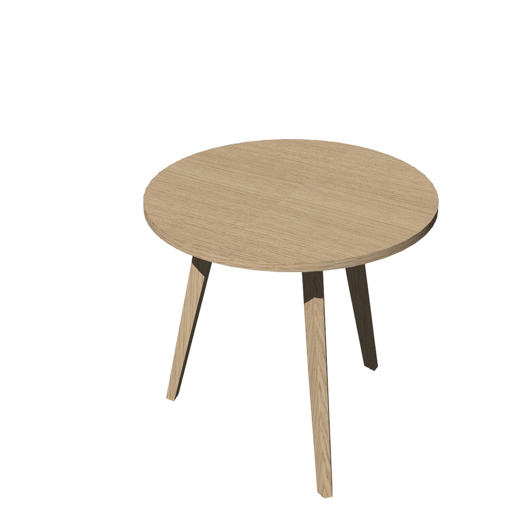 Tavolo riunione tondo D80cm Rovere/Rovere Woody