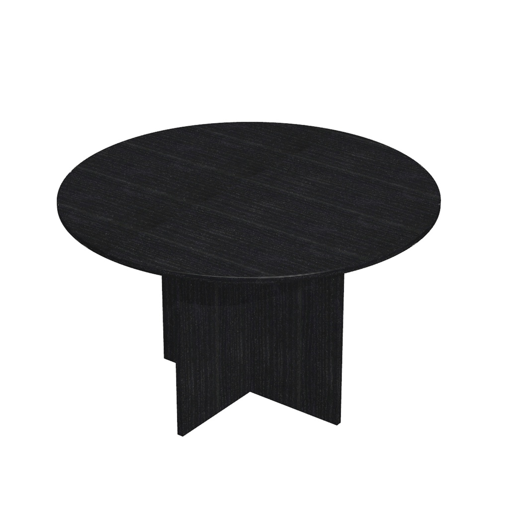 Tavolo riunioni 4 posti D120 x H72cm Nero venato frassino - EASY