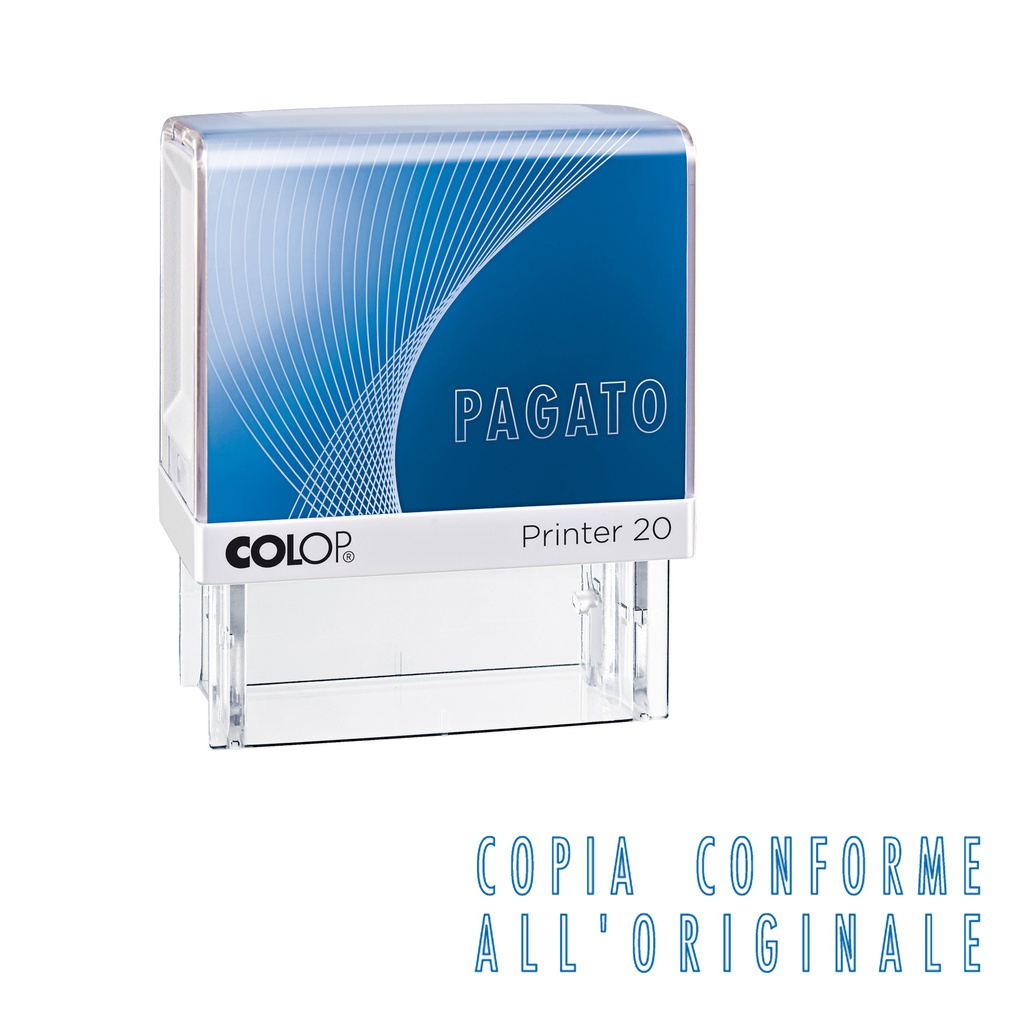 Timbro Printer 20/L G7 autoinchiostrante 14x38mm ''COPIA CONFORME..'' COLOP