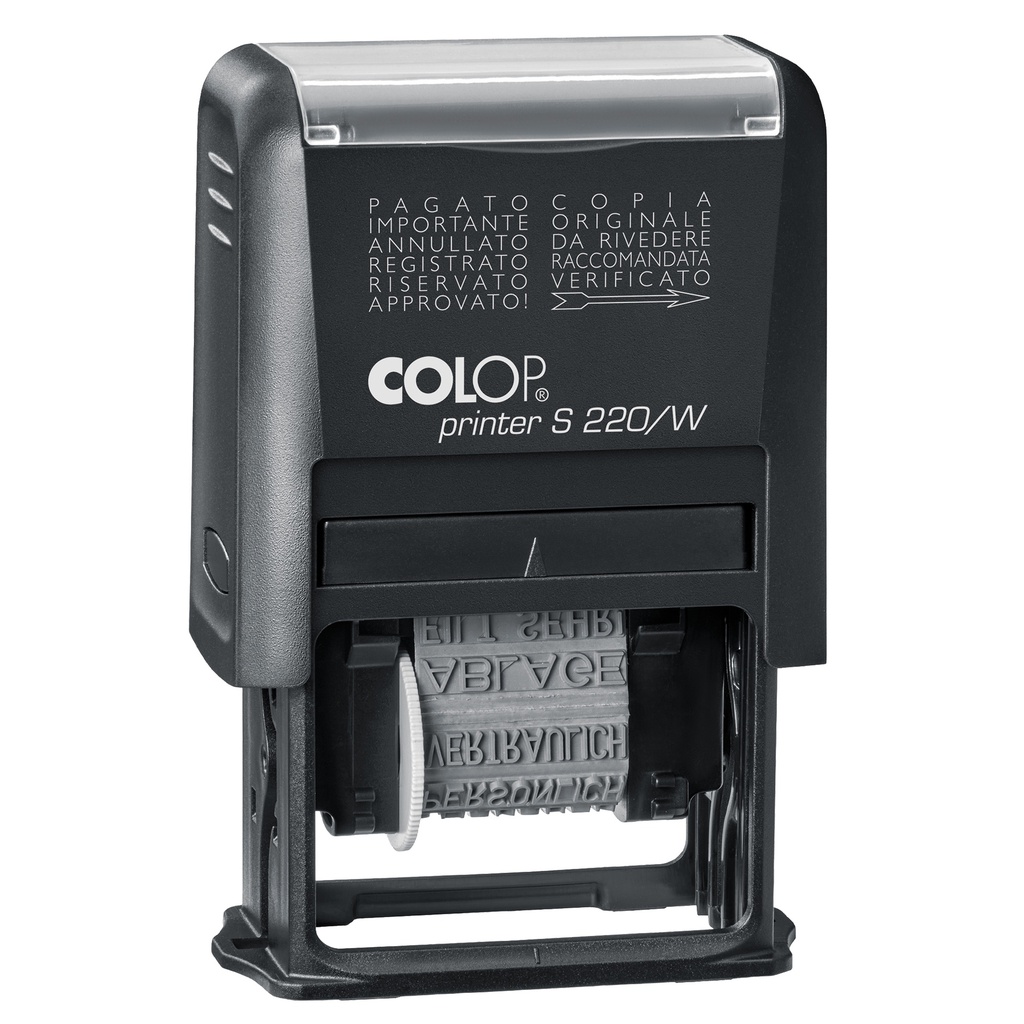 Timbro S220/W polinomio 12diciture 4mm autoinchiostrante COLOP