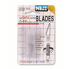 TUBETTO 5 LAME RICAMBIO PER CUTTER HOBBY KNIFE ART.B-56