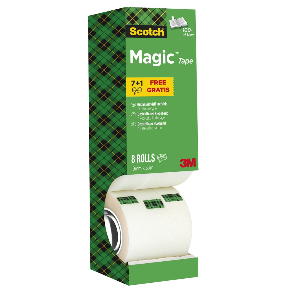 Value Pack 7+1 nastri adesivi Scotch® Magic 810 19mmx33mt
