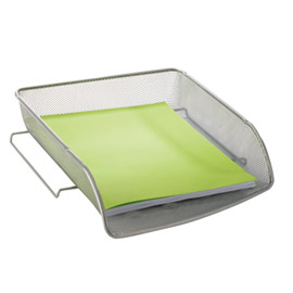 Vaschetta portacorrispondenza MESH in rete metallica argento ALBA