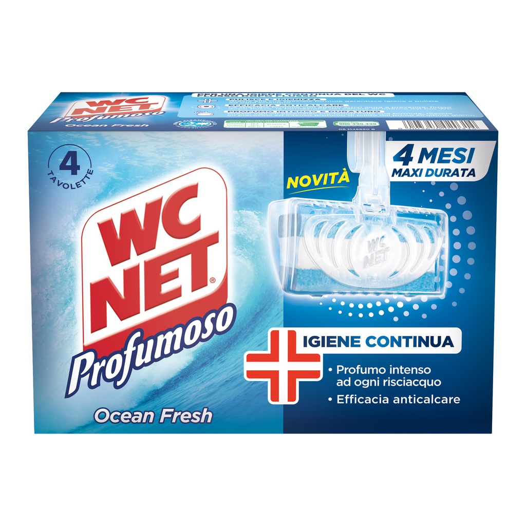 WC NET TAVOLETTA PROFUMOSO OCEAN FRESH (4X34GR