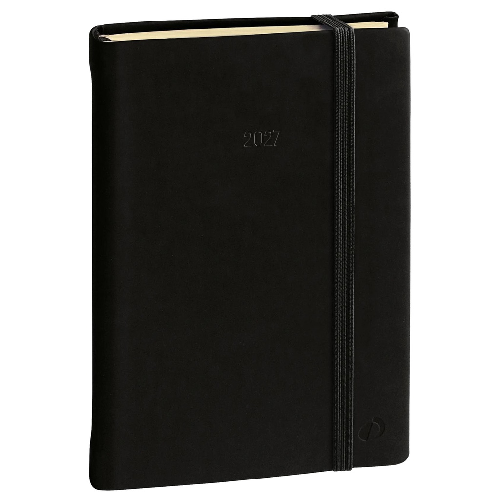 Agenda settimanale Affari Prestige ML 10x15cm Silk nero 2027 Quo Vadis